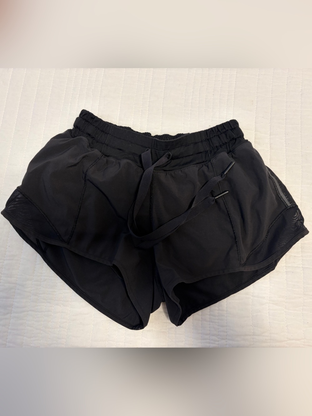 lululemon athletica women’s Black Running Shorts with Drawstring